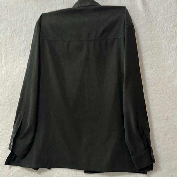 Vintage Talbots Stretch Green Button Down Shirt Size Medium - Picture 2 of 6